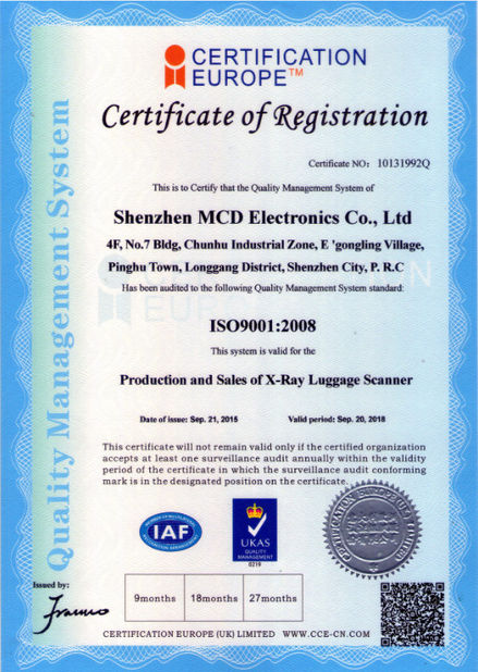 중국 Shenzhen MCD Electronics Co., Ltd. 인증